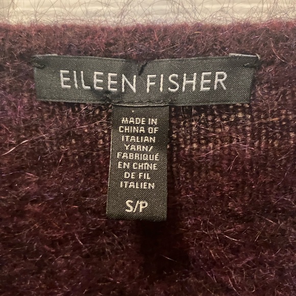 Eileen Fisher Purple Wool & Mohair Long Cardigan, Size Small, Great Condition - Picture 2 of 6